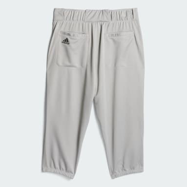 adidas Men's Triple Stripe Knicker Baseball Pants (Grey Baseball, X