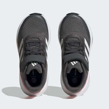 Kids Sportswear Grey RunFalcon 3.0 Elastic Lace Top Strap Shoes