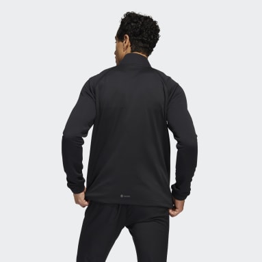Men Golf Black Statement Fleece 1/4-Zip Sweatshirt