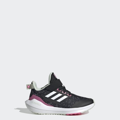 Chaussure à lacets élastiques et scratch sur le dessus EQ21 Run 2.0 Bounce Sport Running Noir Enfants Sportswear