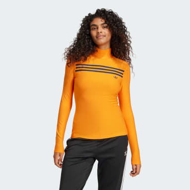 Maglia arancione manica lunga shop