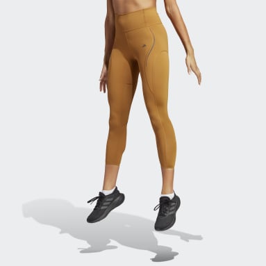 Buy Adidas Originals women sportswear training leggings brown beige Online