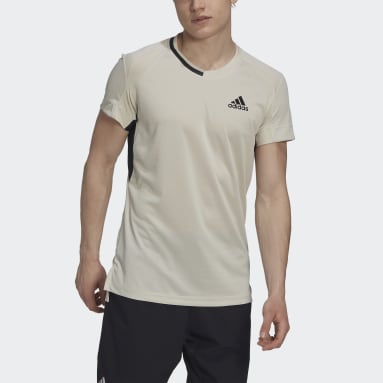 Männer Tennis Tennis U.S. Series T-Shirt Beige