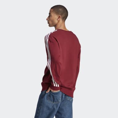 Buzo Essentials 3 Rayas Felpa Francesa Granate Hombre Sportswear
