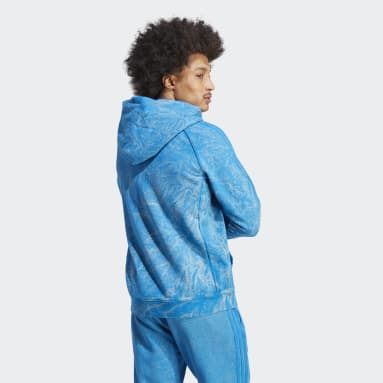 Bluza z kapturem Blue Version Washed Niebieski