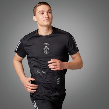 Men Running Black Global Running Short Sleeve Tee