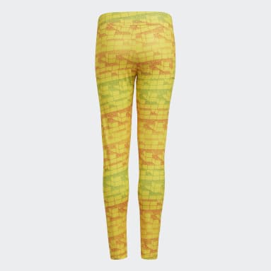 Legging Estampa Blocos adidas x Classic LEGO® AEROREADY Laranja Kids Sportswear