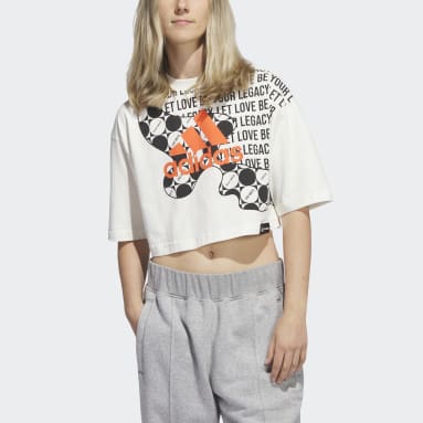 Sportswear White Pride Crop Graphic Tee (Plus Size)