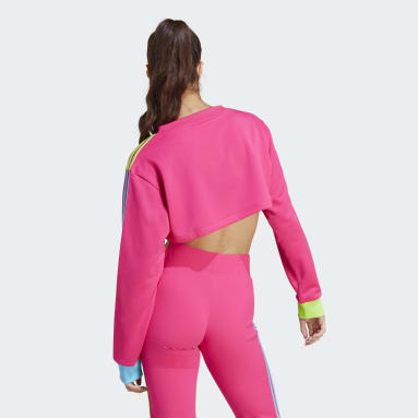Women's Sportswear Pink Kidcore Cropped Sweatshirt
