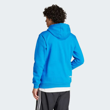 Sweat à capuche adidas bleu ciel sur