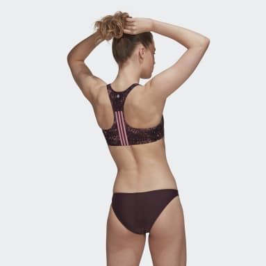Women Swimming Red Melting Salt Bikini Set