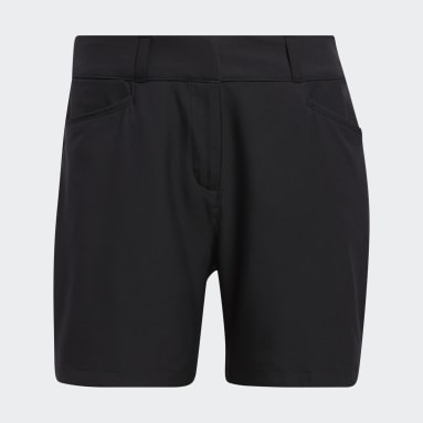 Women Golf Black Solid 5-Inch Golf Shorts