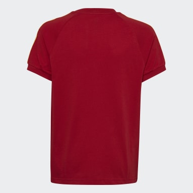 Camiseta Adicolor 3 bandas Rojo Niño Originals