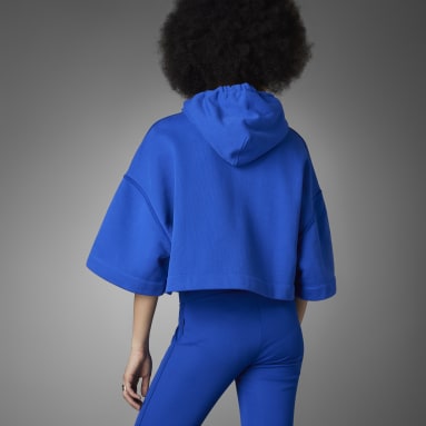 Hoodie Blue Version Crop Made To Be Remade Blu Donna Originals