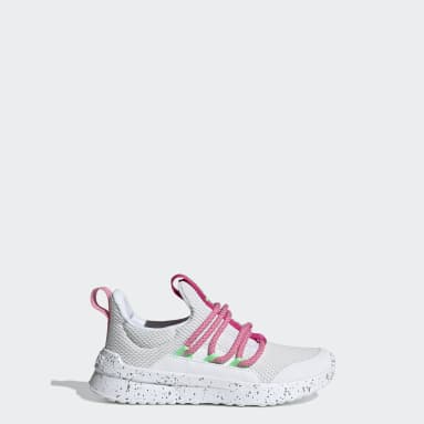 Kids Running White Lite Racer Adapt 5.0 Slip-On Lace Shoes