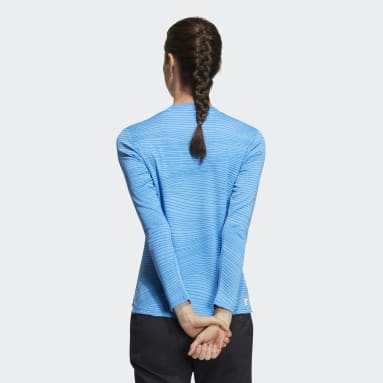 Women's Golf Blue Made to be Remade Mock Neck Long Sleeve Shirt