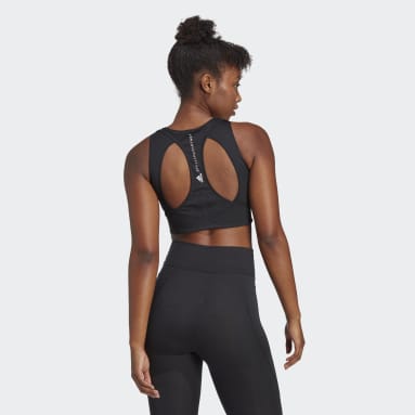 Ženy adidas by Stella McCartney čierna Top adidas by Stella McCartney Training Crop