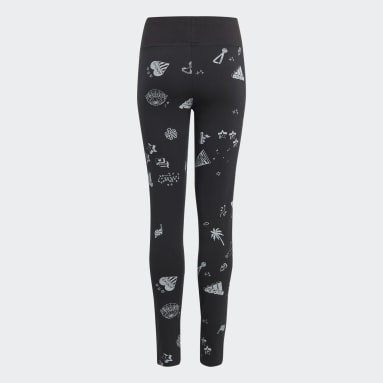 Mallas Brand Love Allover Print (Adolescentes) Negro Niña Sportswear