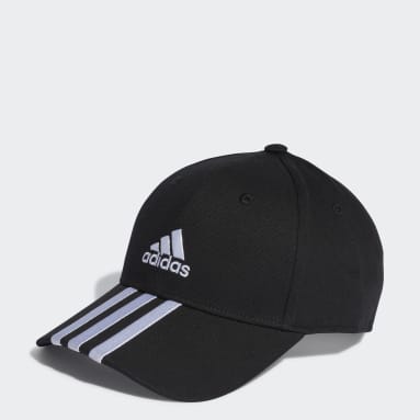 Training Black 3-Stripes Cotton Twill Baseball Cap