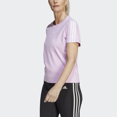 Camiseta AEROREADY Train Essentials 3 Rayas Morado Mujer Training
