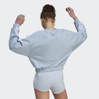 Ženy Sportswear modrá Mikina Essentials 3-Stripes Crop
