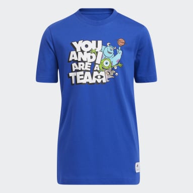 Camiseta Big Kids You and I Are a Team Azul Niño Basketball