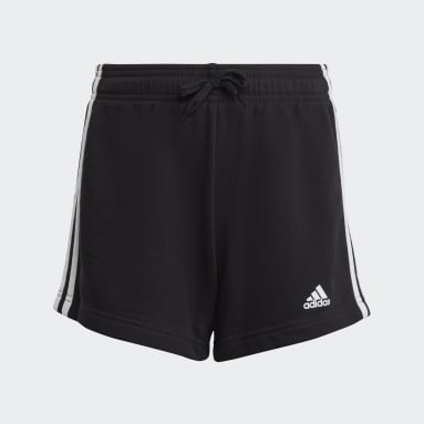 ADIDAS GIRLS BLACK & WHITE ATHLETIC SHORTS SIZE L GIRLS