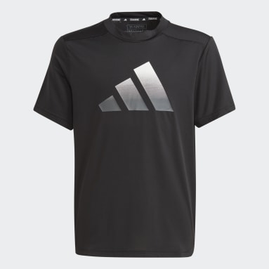 Jungen Fitness & Training Train Icons AEROREADY Logo T-Shirt Schwarz