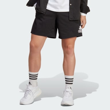 ผู้ชาย Sportswear สีดำ กางเกงขาสั้น Essentials Logo