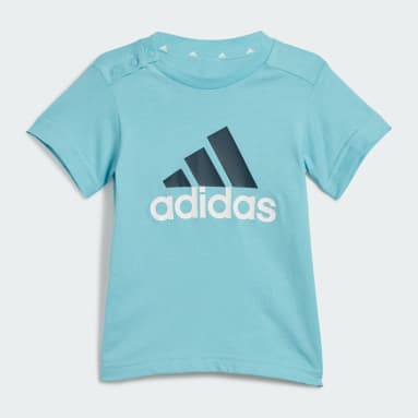 Kids Training Turquoise Essentials Organic Cotton Tee and Shorts Set