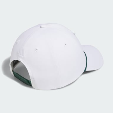 Men Golf White Vintage Six-Panel Shield Hat