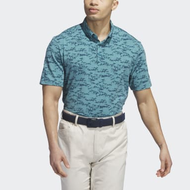 Men Golf Turquoise Go-To Printed Polo Shirt