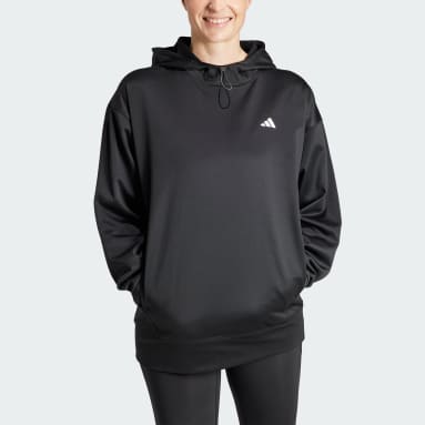 Sudadera con capucha AEROREADY Game and Go Fleece Negro Mujer Gimnasio Y Entrenamiento