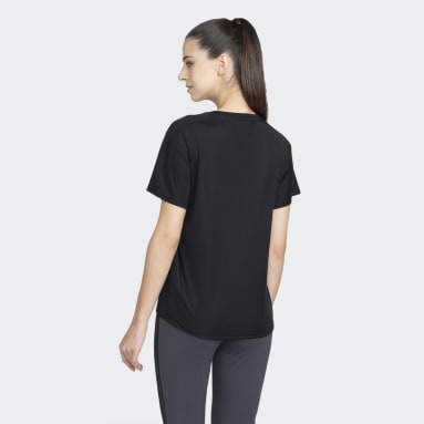Women Running Black RUN IT TEE W
