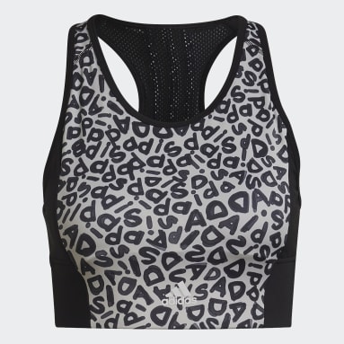 Top Deportivo Estampado FARM Rio AEROREADY 3 Rayas Negro Mujer Training