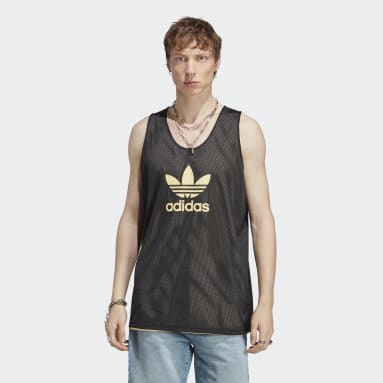 Maillot Adicolor Classics Basketball Trefoil jaune Hommes Originals