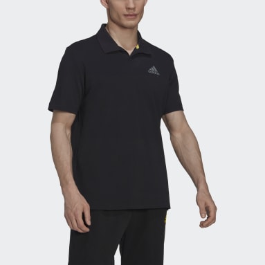 Polo Lifestyler Long Sleeve Belgium da Uomo di adidas in Nero Uomo Abbigliamento da T-shirt da Polo 