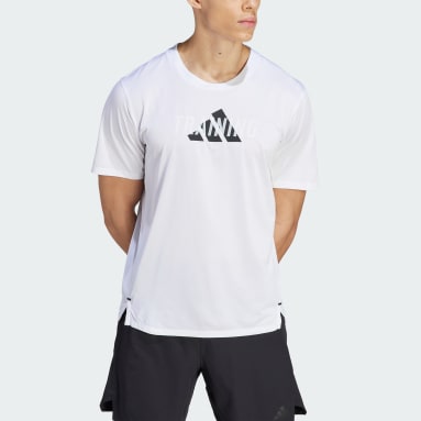 Men Training White Designed for Movement Graphic Workout Tee