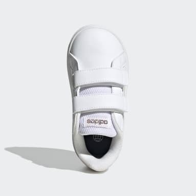 Kids Sportswear White Grand Court Lifestyle Court Hook and Loop Shoes