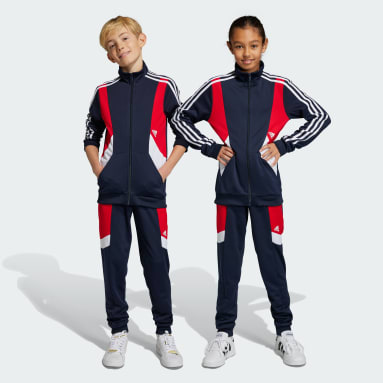 Colorblock 3-Stripes Track Suit Niebieski