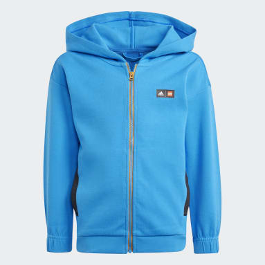 Børn Sportswear Blå adidas x Classic LEGO® Full-Zip hættetrøje