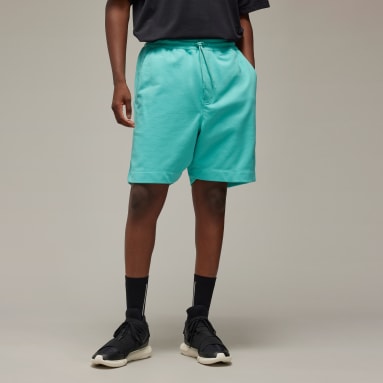Men Y-3 Turquoise Y-3 French Terry Shorts