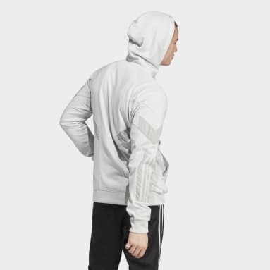 Men Lifestyle Grey adidas Rekive Hooded Track Jacket
