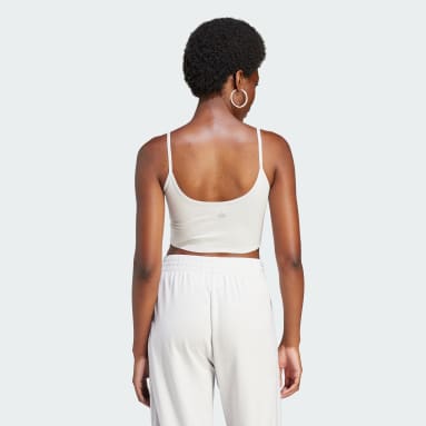 Top sujetador Large Trefoil Gris Mujer Originals