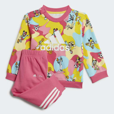 Conjunto de Polerón y Pantalón adidas x Disney Mickey Mouse Rosado Niño Sportswear