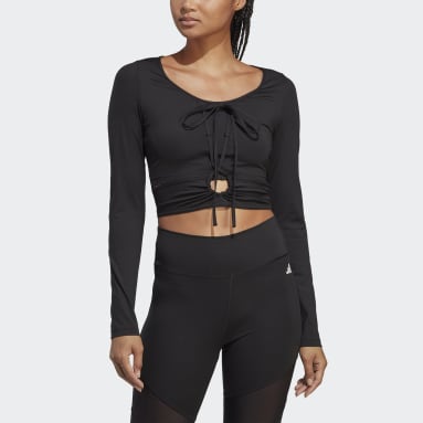 Ženy Tréning A Fitnes čierna Tričko Training Dance Long Sleeve