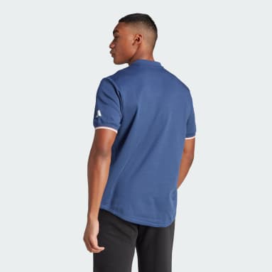 Herr Tennis Blå PREMIUM POLO1