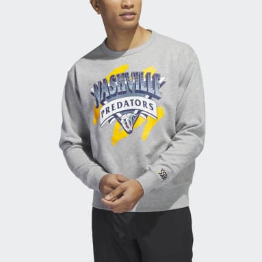 Men's Hockey Grey Predators Vintage Crew Sweatshirt