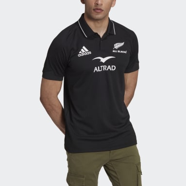 Men Rugby Black All Blacks Rugby Home Polo Shirt