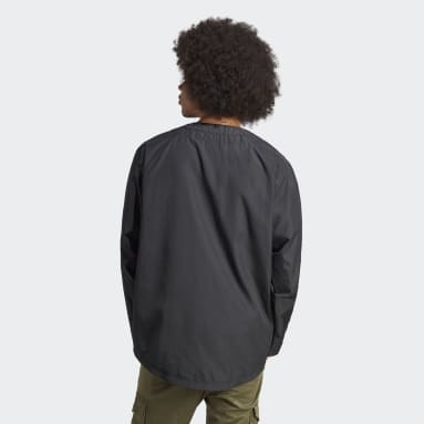 Camisa Premium Essentials Nylon Arrugado Negro Hombre Originals